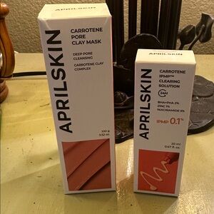 April Skin Carrotene IPMP Pore Tightening Clay Mask + Clearing Solution